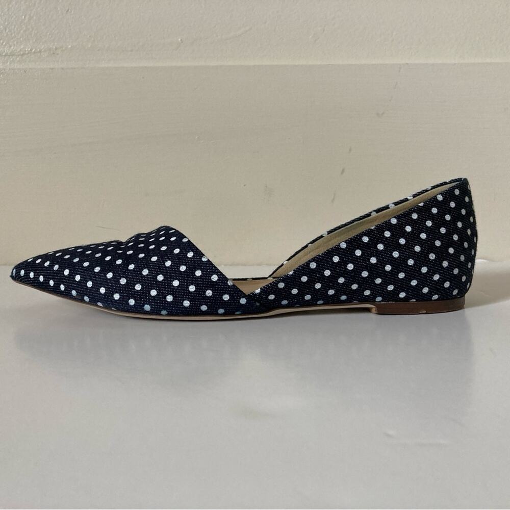J. Crew D'orday Flats Blue with White Polka Dots Size 6 - Picture 3 of 12